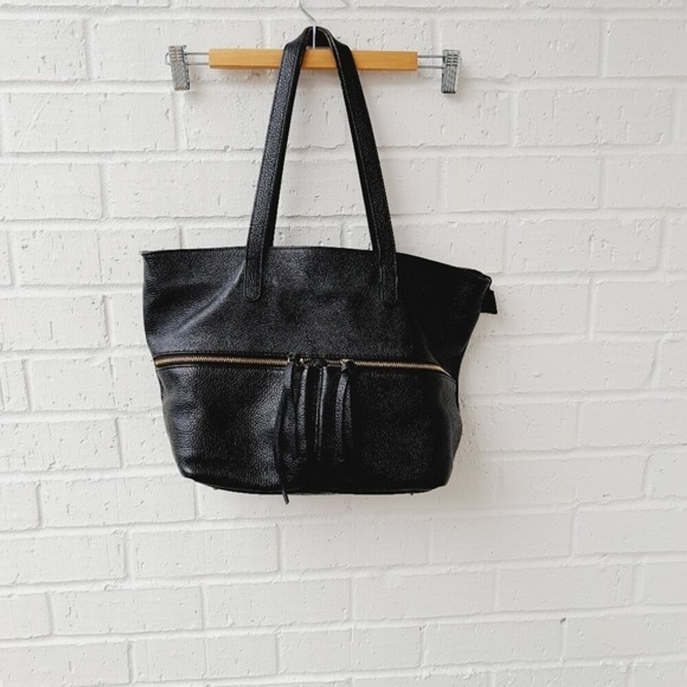Lucky Brand Tote Bag Shoulder Pebbled Leather Sz: Large